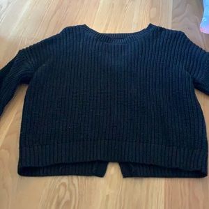aeropostale black open back sweater